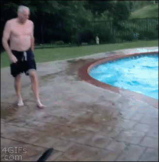 Forgifs.com, Old man pool slip