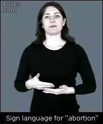 Forgifs.com, Sign language abortion